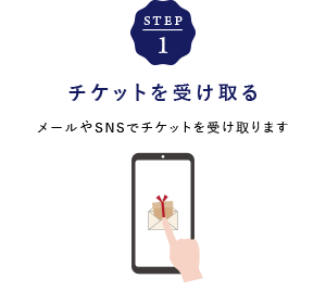 STEP1 チケットを受け取る