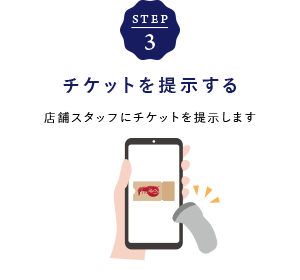 STEP3 チケットを提示する