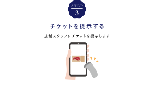 STEP3 チケットを提示する