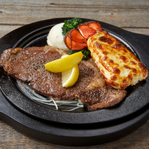 ロブスターの黄金焼き＆黒毛和牛サーロインレモンステーキ